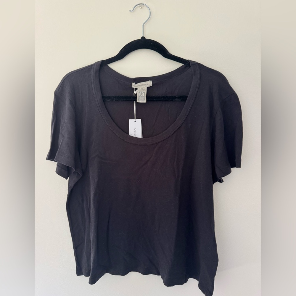 Outerknown Black Organic Cotton Short Sleeve Tee